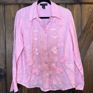 Grace Elements Linen Floral Top